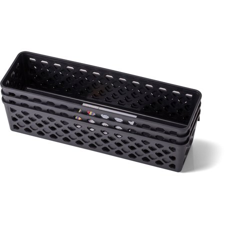 Officemate Recycled Supply Basket, 10.125" x 3.0625" x 2.375", Black, PK3 26200